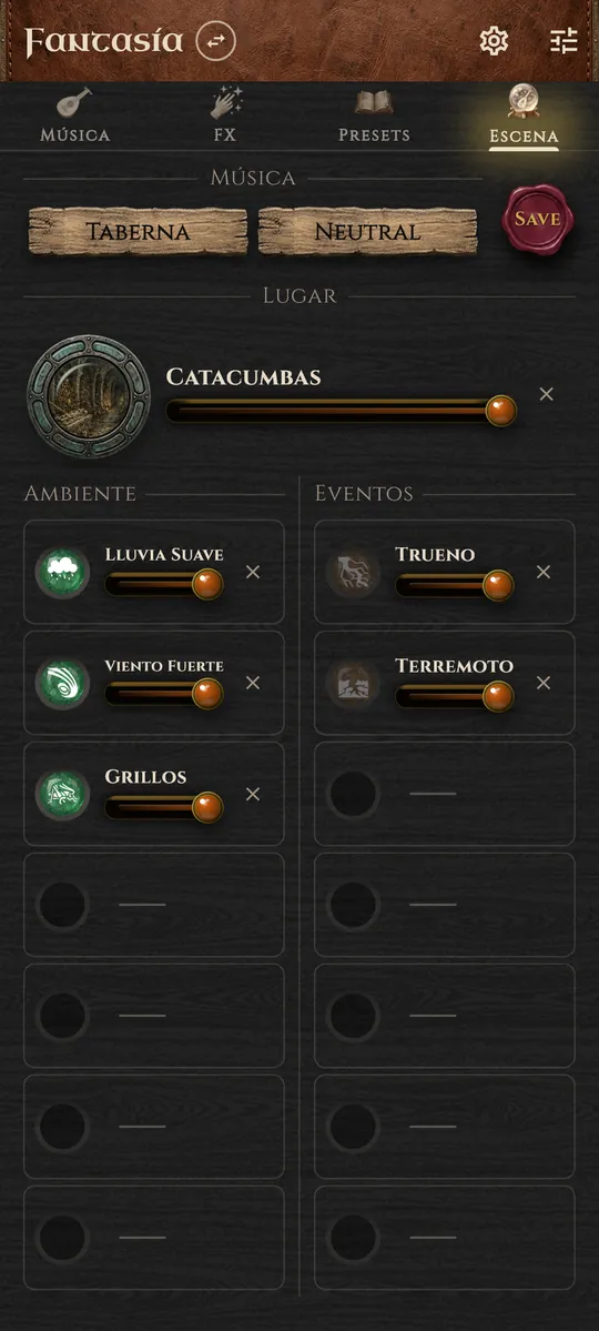 Mezcla la escena activa